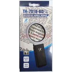 Лупа настольная 90 мм с подсветкой (TH-7018-BD) 10X и 25X - фото 171280
