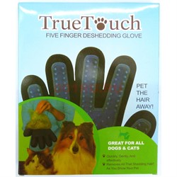 Массажная перчатка для вычесывания животных True Touch - фото 171610