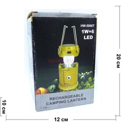 Фонарь (HW-5900T) 1W+6LED перезаряжаемый кемпинговый фонарь - фото 171642