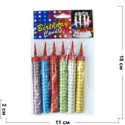 Фейерверк 12 см для торта Birthday Candle 6 шт/упаковка - фото 172264