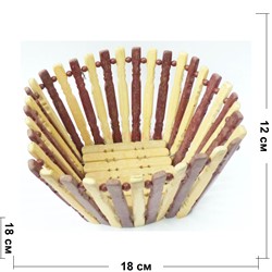 Корзинка деревянная хлебница 18 см 100 шт/кор - фото 172582