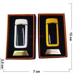 Зажигалка USB разрядная сенсорная цвета в ассортименте - фото 172652