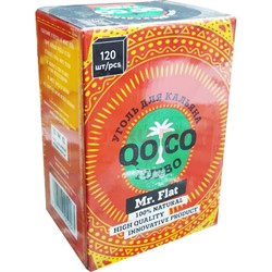 Уголь кокосовый Qoco Turbo Mr. Flat 120 кубиков 1 кг - фото 172893