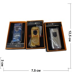 Зажигалка разрядная USB герб России и СССР с подсветкой - фото 173518