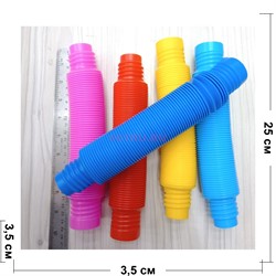 Игрушка антистресс Pop Tube 25 см толстая 60 шт/упаковка - фото 173528