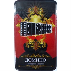 Игра Домино 28 костей 6 цветов 60 шт/кор - фото 175584