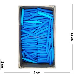 Трубка поп тьюб антистресс 14x2 см голубая 1000 шт/кор - фото 176077