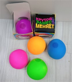 Игрушка мячик антистресс «тяни, жми, мни» 12 шт/уп - фото 176163