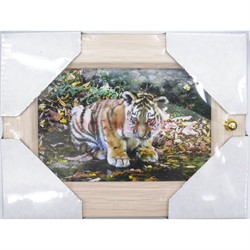 Ключница (23x23 см) деревянная Тигр Символ 2022 года - фото 178147