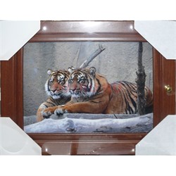 Ключница (22x27 см) деревянная Тигр Символ 2022 года - фото 178158
