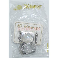 Набор 2-в-1 сережки и кольцо (Г-1008) из горного хрусталя - фото 181696