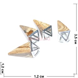 Подвеска из песочной яшмы металлическая 3,5 см - фото 182001