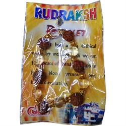 Браслет Rudraksh из семян рудракши с фурнитурой - фото 182318