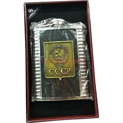 Фляга в кожзаме Герб СССР в подарочной коробочке - фото 183153