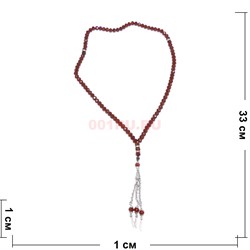 Четки мусульманские (CK-195A) из стекла коричневые 33 см - фото 183933