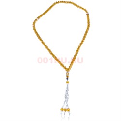 Четки мусульманские (CK-195A) из стекла оранжевые 33 см - фото 183936