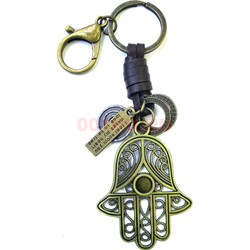 Брелок металл + кожа «ладонь» - фото 184909