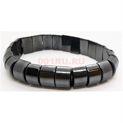 Браслет из гематита сплошной 1,2 см (M-183) немагнитный без шариков 12 шт/упаковка - фото 184922