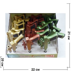Ручка (500-1) пистолет шариковая 24 шт/уп - фото 185367