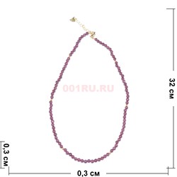 Бусы (размер 0,2x0,2x0,2 см) из граната 32 см - фото 186330