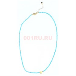 Бусы из туркинита и гематита 34 см - фото 186399