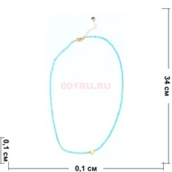 Бусы из туркинита и гематита 34 см - фото 186400