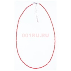 Бусы (размер бусины 0,1x0,1 см) из красной шпинели 45 см - фото 186419