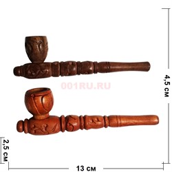 Трубка курительная 3 размер 12,5 см коричневая 5 дюймов - фото 186560