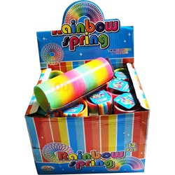 Игрушка Радуга пружинка 15 см 12 шт/упаковка - фото 186778