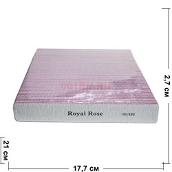 Пилка-баф Royal Rose 180/320 прямоугольная 2,7x17,7 см 50 шт/упаковка - фото 187306