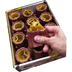 Игрушка антистресс белка коричневая Evil Squirell 12 шт/упаковка - фото 187758