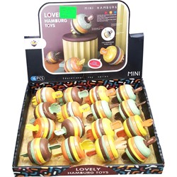 Игрушка трещотка Гамбургер мини 16 шт/упаковка - фото 189808