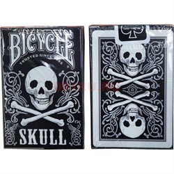 Карты для покера Bicycle Skull 100% пластик 54 карты - фото 189880