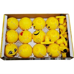 Игрушка с музыкой волчок «смайлик» 12 шт/упаковка - фото 191233