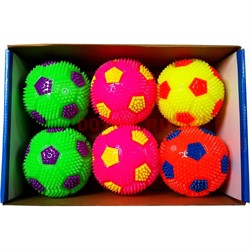 Игрушка светящаяся «мяч» 10 см 6 шт/упаковка - фото 191280