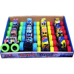 Машинки граффити иннерционные 4x4 Spin Wheels 12 шт/упаковка - фото 191750
