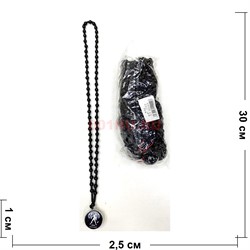 Подвеска знаки зодиака (BP-222) из черного агата 12 шт/упаковка - фото 192016
