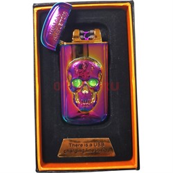 Зажигалка USB Череп двойной разряд (A05-B9) - фото 193097