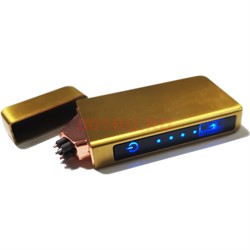 Зажигалка USB металл двойной разряд с подсветкой - фото 193099