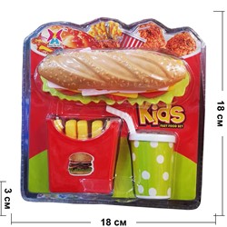 Игра (212) Kitchen Toy набор фаст-фуда - фото 193502