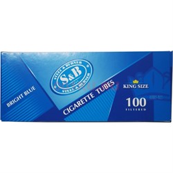 Сигаретные гильзы S&B Bright Blue с фильтром 100 шт King Size - фото 193563