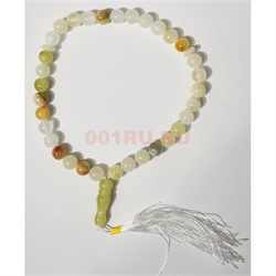 Четки из натурального камня (светлый оникс) 10 мм - фото 193883