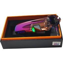 Зажигалка USB (21-13) двойной разряд электроимпульсная 3 цвета - фото 194962