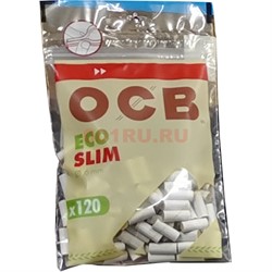 Фильтры сигаретные OCB Eco Slim 120 шт 6 мм диаметр - фото 195119