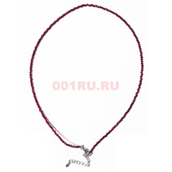 Чокер 2 мм из светлого граната 40 см - фото 195371
