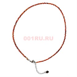Чокер 2 мм из сердолика 40 см - фото 195382