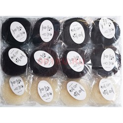 Бублик для волос (KG-86M) "Fashion" 2  размер 8 см 12 шт/упаковка - фото 195720
