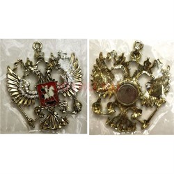 Магнит Герб России со стразами металлический 12 шт/упаковка - фото 196000