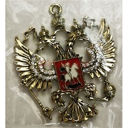 Магнит Герб России со стразами металлический 12 шт/упаковка - фото 196001