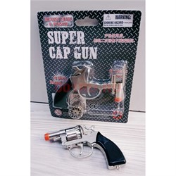 Револьвер Super Cap Gun металлический для пистонов игрушечный - фото 196403